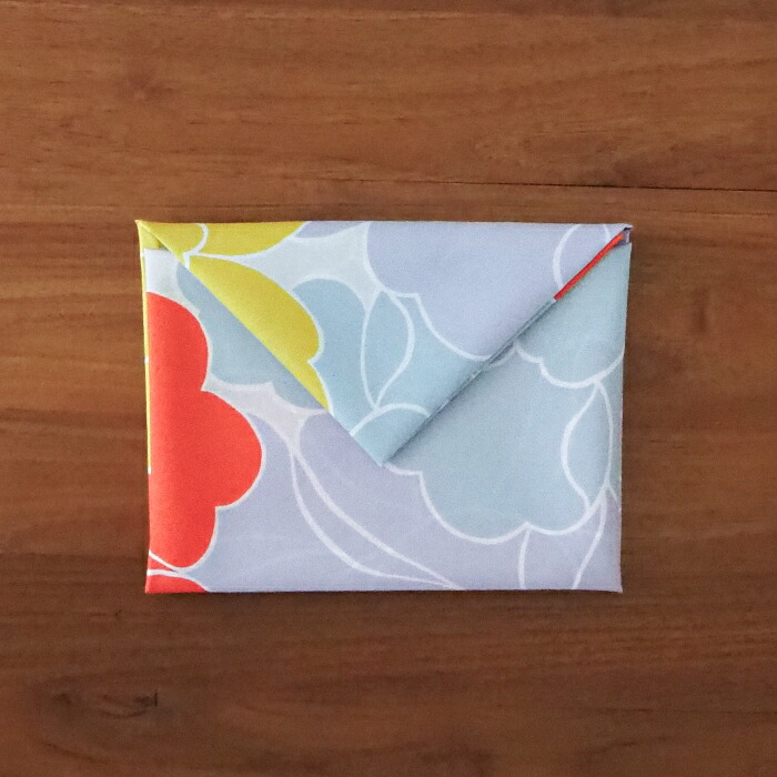 むす美　風呂敷　アクアドロップリサイクル　AdelineKlam　牡丹　100cm　オレンジ