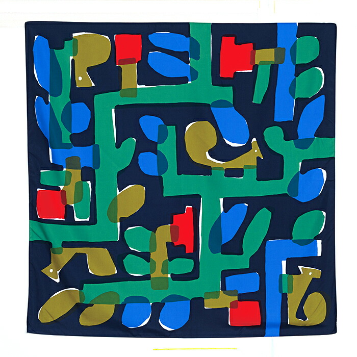 むす美　風呂敷　アクアドロップリサイクル　 鈴木マサル　TREEHOUSE　100cm 　ネイビー