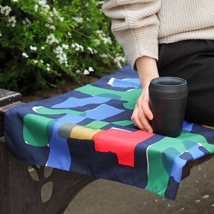 むす美　風呂敷　アクアドロップリサイクル　 鈴木マサル　TREEHOUSE　100cm 　ネイビー