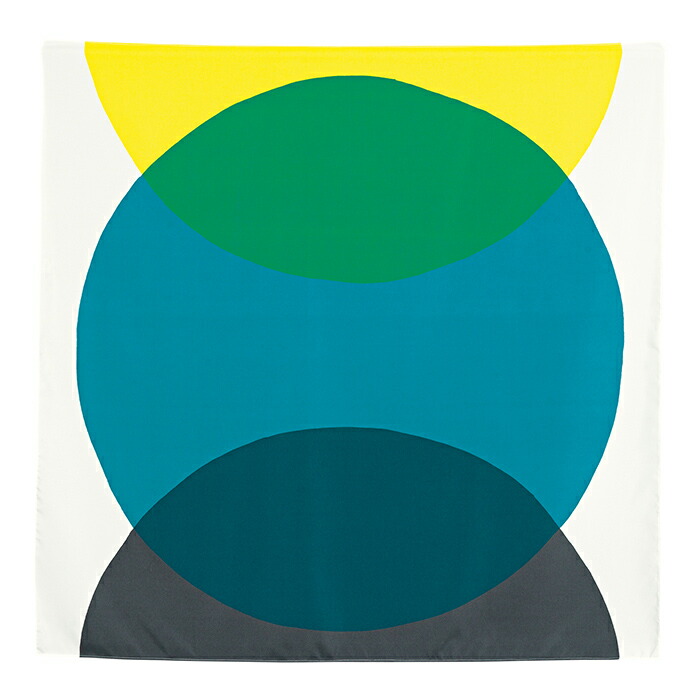 むす美　風呂敷　アクアドロップリサイクル　まる　100cm　ブルー グリーン