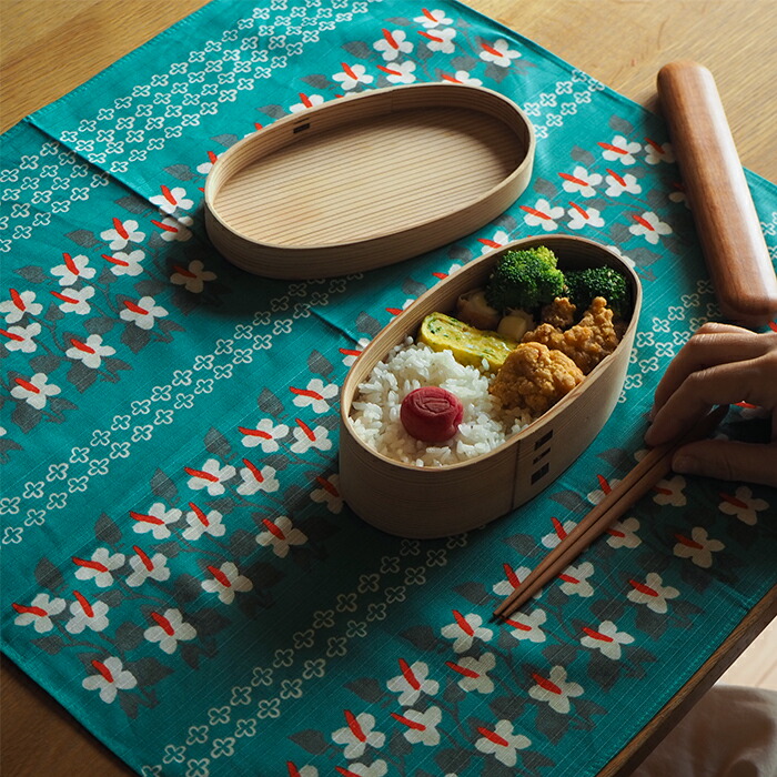 むす美　チーフ　竹久夢二　四葉とどくだみ　48cm　グリーン