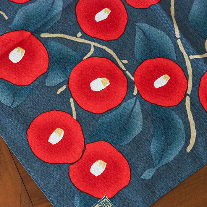 むす美　チーフ　竹久夢二　つばき　48cm　アオネズ