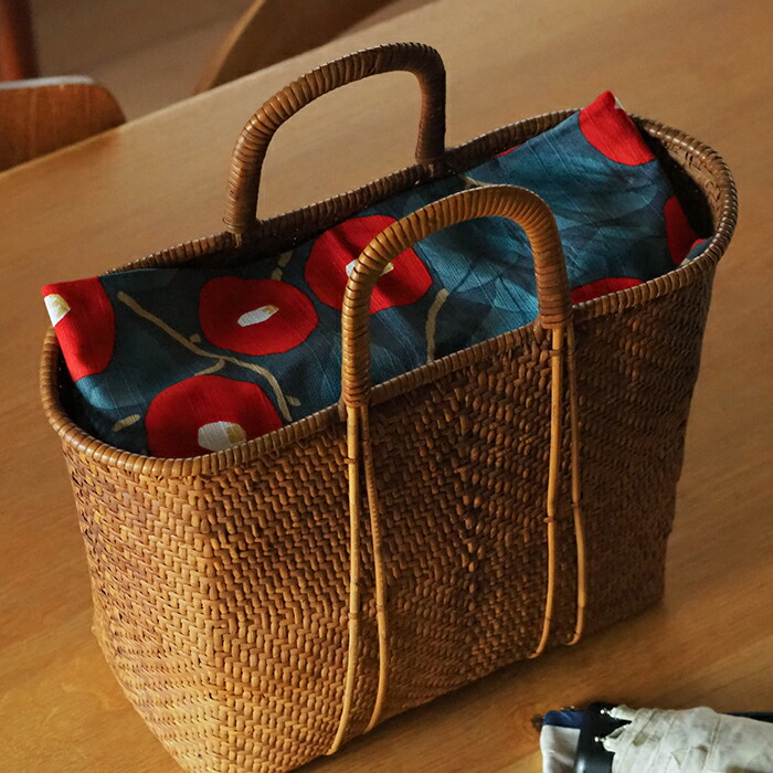 むす美　チーフ　竹久夢二　つばき　48cm　アオネズ