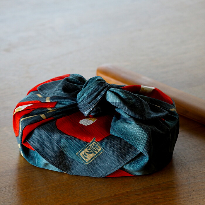 むす美　チーフ　竹久夢二　つばき　48cm　アオネズ