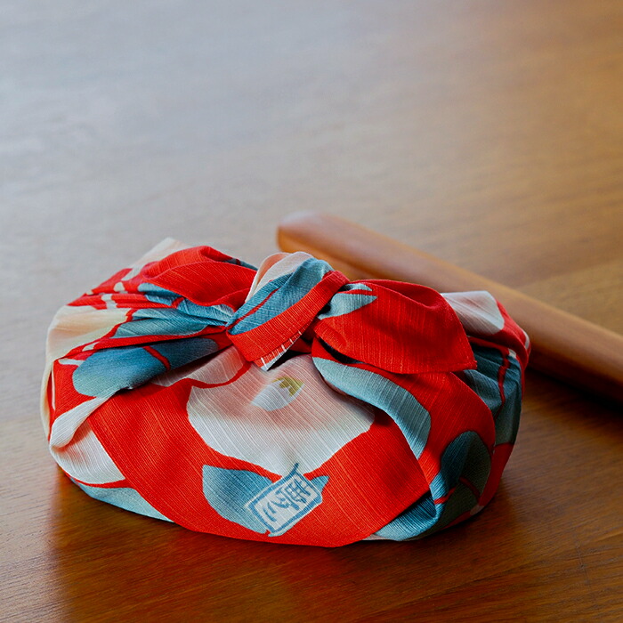 むす美　チーフ　竹久夢二　つばき　48cm　アカ