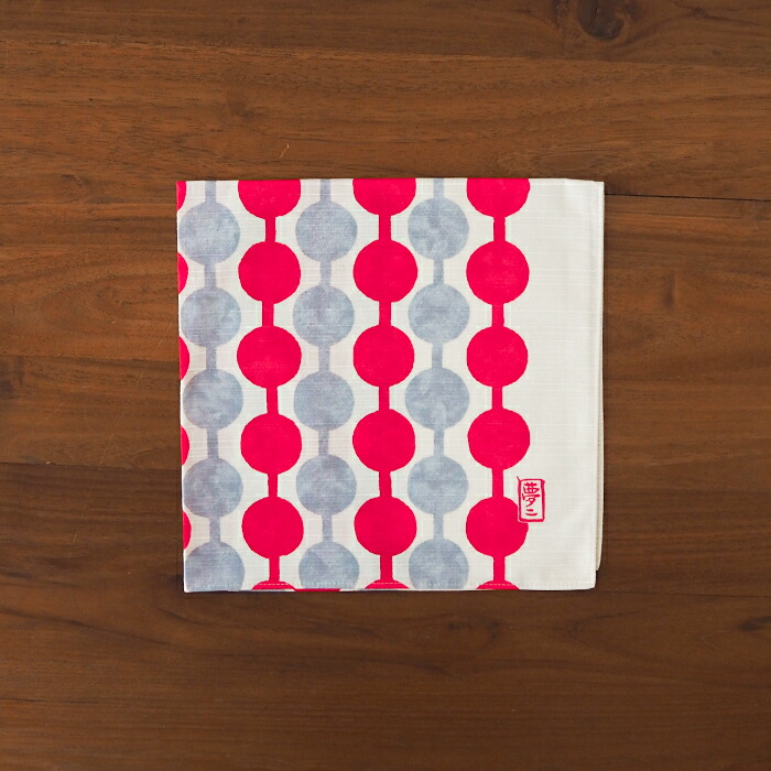 むす美　チーフ　竹久夢二　つなぎだんご　48cm　アカ