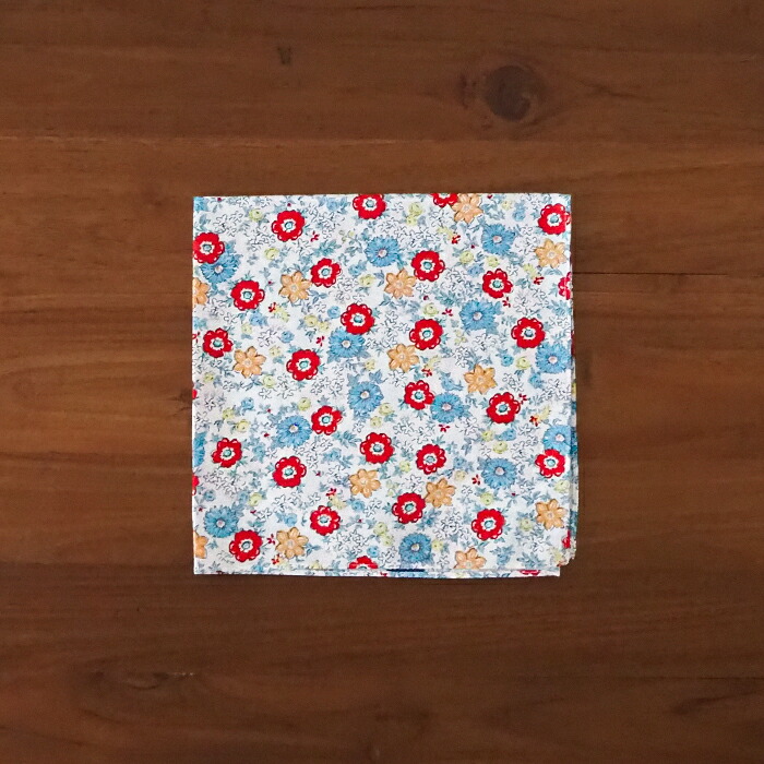 むす美　風呂敷　こはれ　flower　ミニブーケ　45cm　アカ