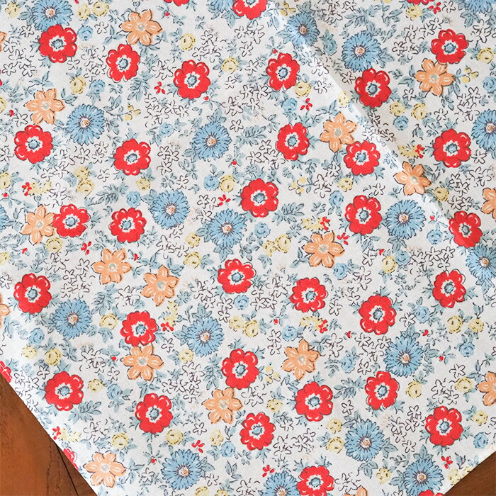 むす美　風呂敷　こはれ　flower　ミニブーケ　45cm　アカ