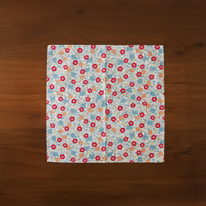 むす美　風呂敷　こはれ　flower　ミニブーケ　45cm　アカ