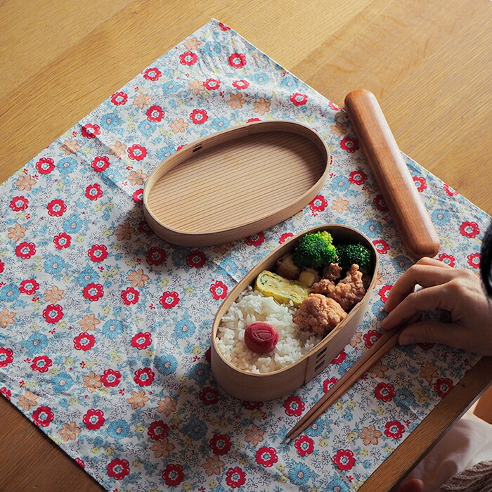 むす美　風呂敷　こはれ　flower　ミニブーケ　45cm　アカ