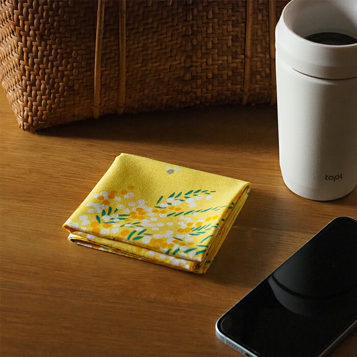 むす美　風呂敷　こはれ　ミモザ　45cm　イエロー