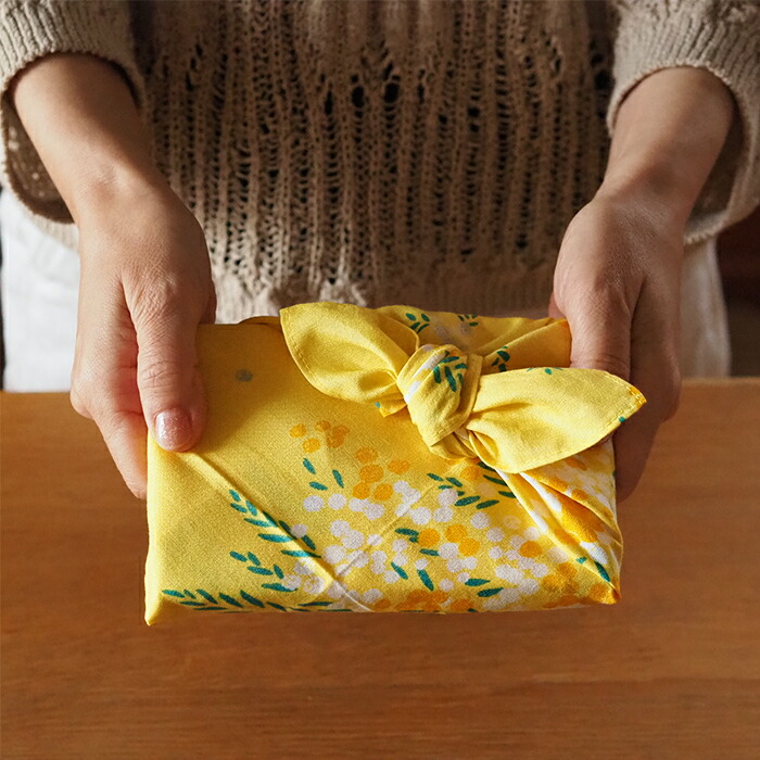 むす美　風呂敷　こはれ　ミモザ　45cm　イエロー