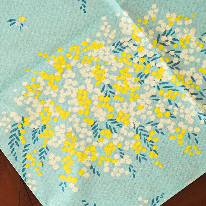 むす美　風呂敷　こはれ　ミモザ　45cm　ミント