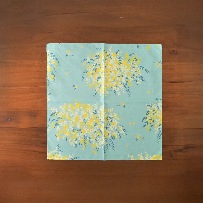 むす美　風呂敷　こはれ　ミモザ　45cm　ミント
