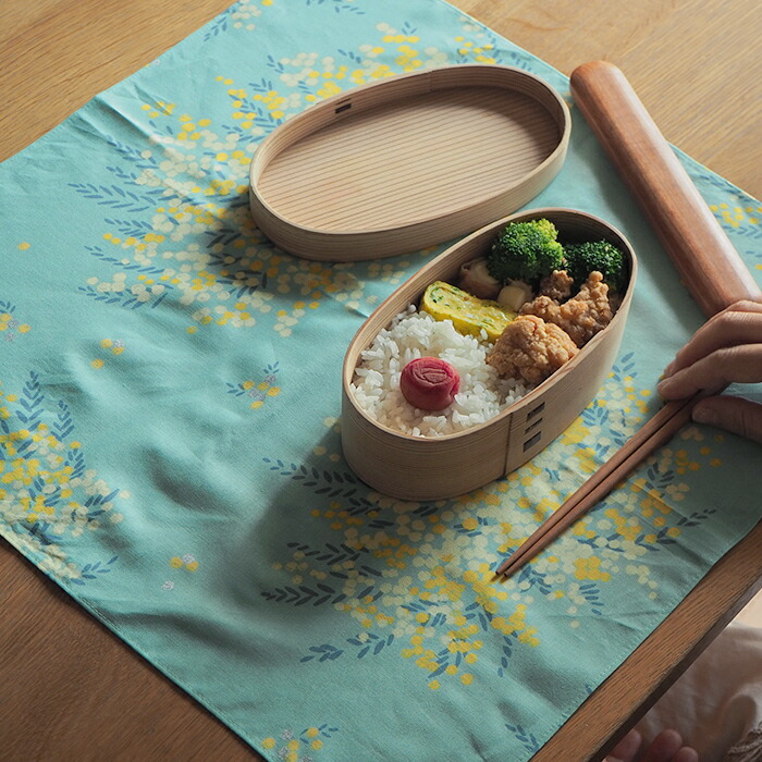 むす美　風呂敷　こはれ　ミモザ　45cm　ミント