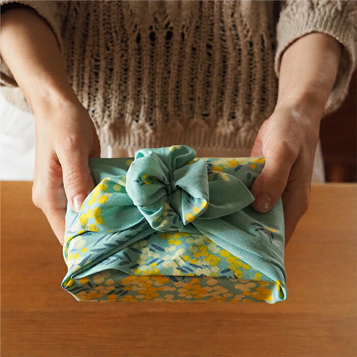 むす美　風呂敷　こはれ　ミモザ　45cm　ミント
