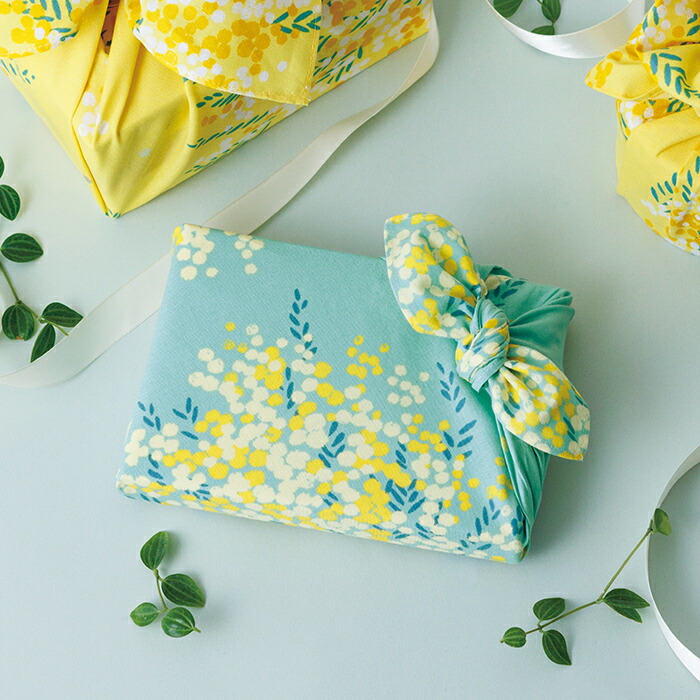 むす美　風呂敷　こはれ　ミモザ　45cm　ミント