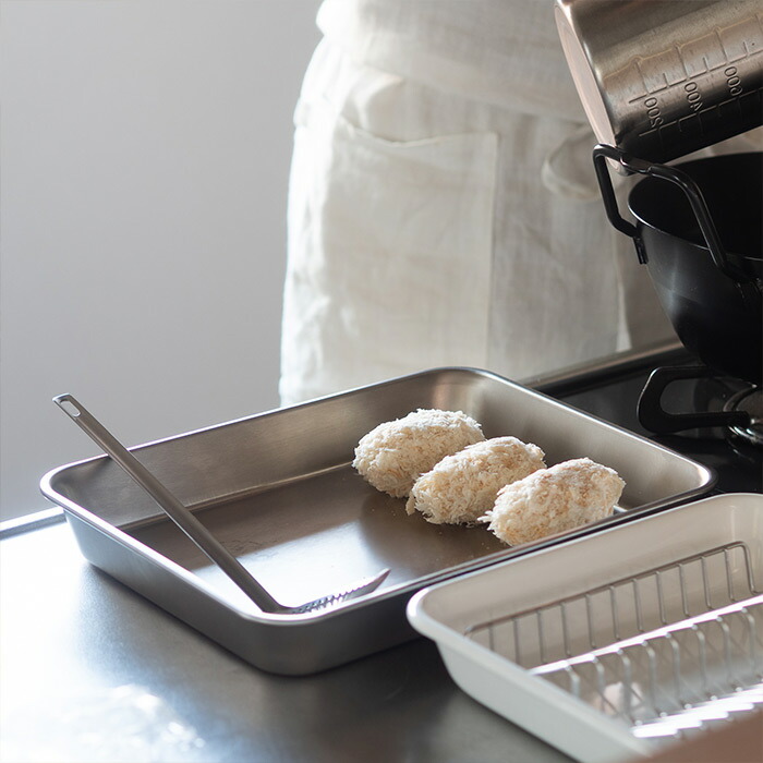 ヨシカワ　ステンレス浅型　角バット　15取（ツヤ消し仕上）