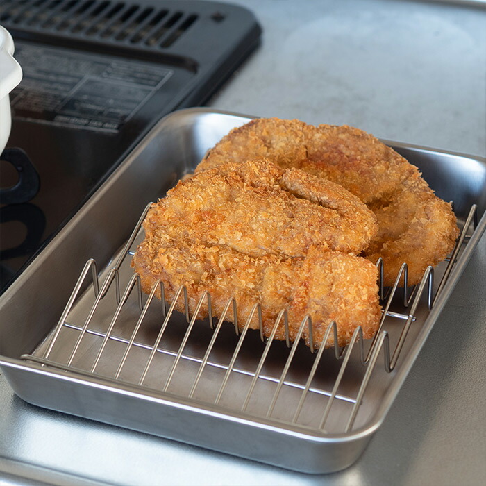 ■ヨシカワ　油切り名人　波型バットアミ＆角バット　15取セット