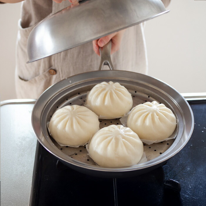 ヨシカワ　見える！フライパン用蒸し器　24～26cm用